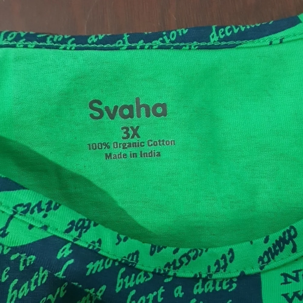 Svaha Size 3X Green Dress with pockets (approx size 20) - Picture 6 of 7